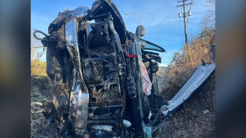 Port Moody Firefighters Rescue Driver Following Dramatic Rollover Crash