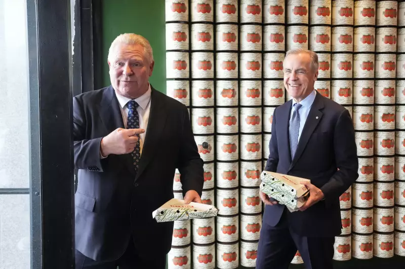 Premier Ford and PM Carney Share Pizza After Meeting, Mending Political Fences