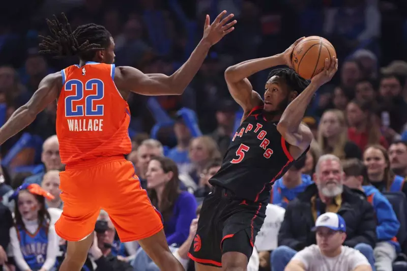 Quickley's Double-Double Powers Raptors to Narrow 103-101 Victory Over Thunder