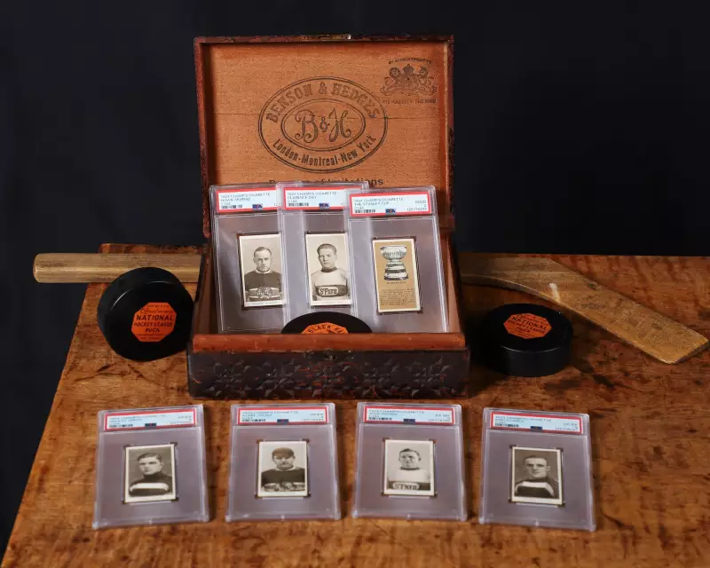 Rare 'Holy Grail' Hockey Cards Discovered in Ontario Tobacco Box Head to Auction
