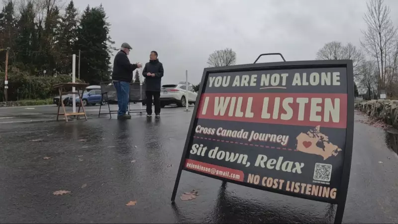 Retired Social Worker Crosses Canada Offering Free Listening Sessions to Combat Loneliness