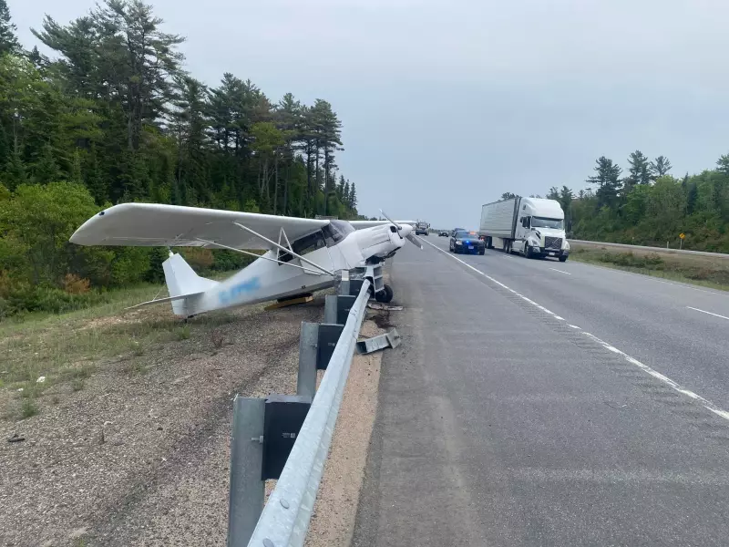 Small Plane Makes Emergency Landing on Highway 11 in Northern Ontario