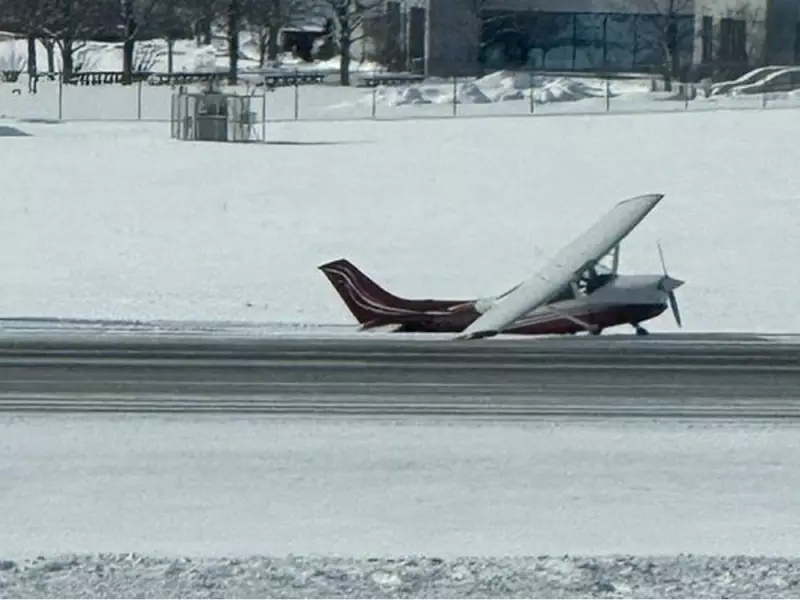 Small Plane Slides Off Runway at Ottawa Airport Due to Landing Gear Issue