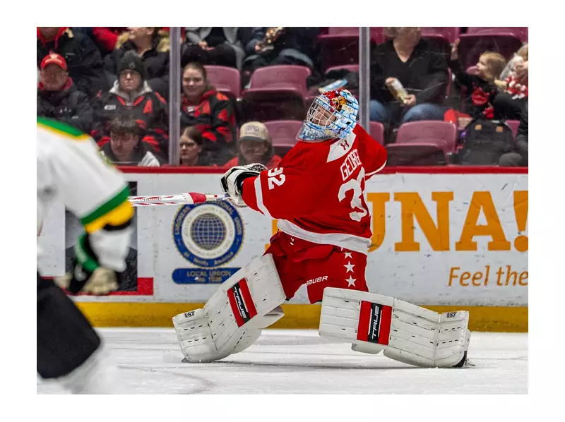 Soo Greyhounds Goalie Carter George Scores Rare OHL Goalie Goal in Victory