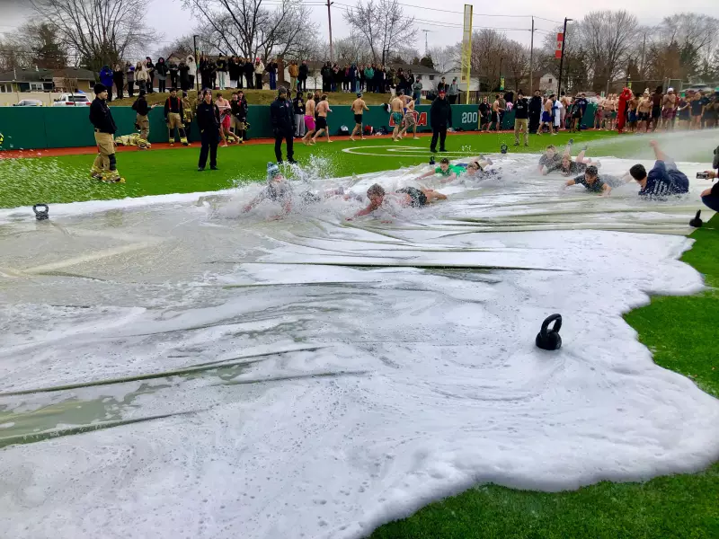 St. Clair College Hosts Freezing Slip 'n Slide to Launch Polar Plunge for Special Olympics