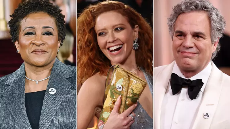 Stars Wear 'Be Good' Pins at 2026 Golden Globes to Protest ICE Killing