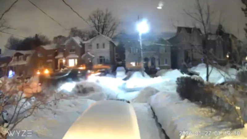 Toronto Snowplow Incident: Security Footage Shows Vehicle Striking Parked Car