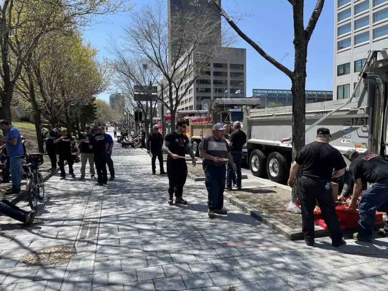 Trucker Convoy Protests Legault Government in Quebec City on May 14, 2025