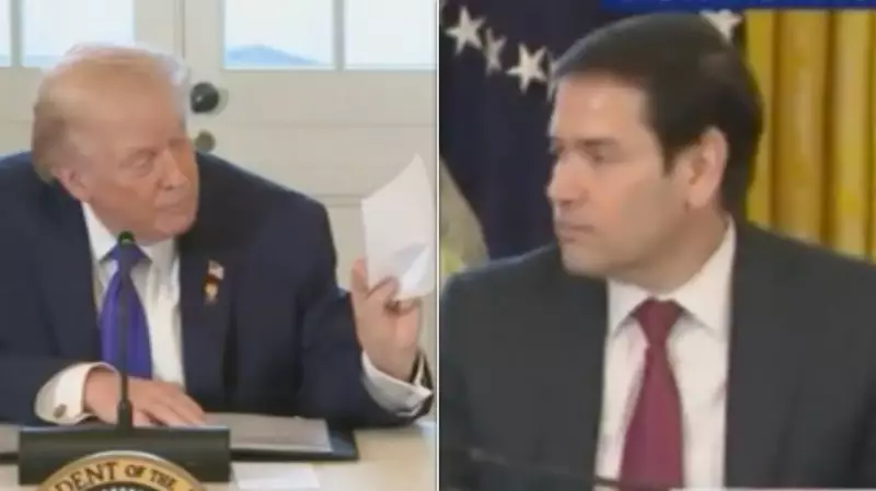 Trump Reads Rubio's Note Aloud During Venezuela Oil Meeting