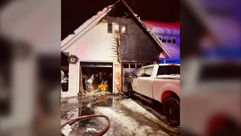 Vehicle Fire Spreads to Garage in Midhurst, Prompting Emergency Response