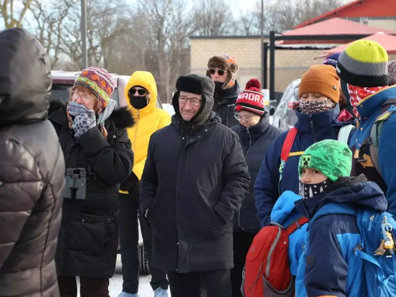 Windsor-Essex Residents Brave Cold for First Day Hike on Massive Wildlife Crossing