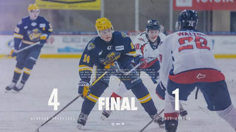 Windsor Spitfires Claim Decisive 4-1 Victory Over Erie Otters