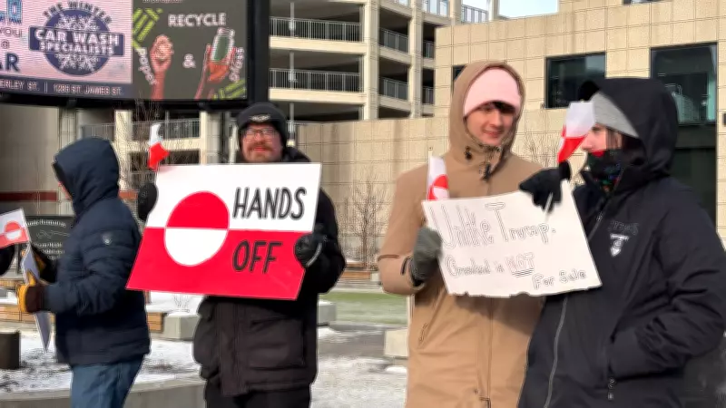 Winnipeg Protesters Defy Extreme Cold to Show Solidarity with Greenland