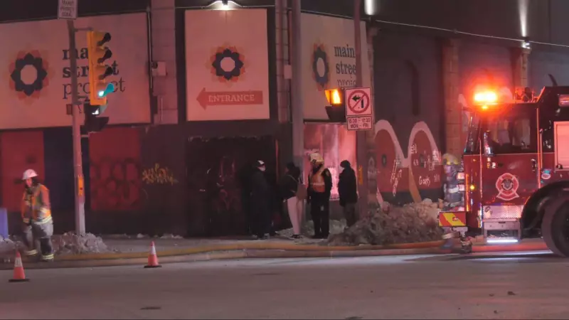 Winnipeg's Main Street Project Faces Flooding, Losses After Hotel Fire