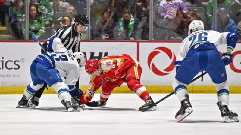 Wranglers Let Late Lead Slip, Fall 4-3 in Shootout to Abbotsford Canucks