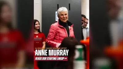 Anne Murray Reads Starting Lineup for Ottawa Charge at Halifax PWHL Game