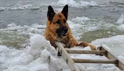 Brant County Firefighters Execute Icy River Rescue to Save Dog in Onondaga