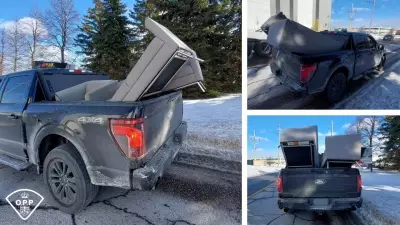 Caledon OPP Charges Driver, 23, Over Unsecured Couch in Truck Bed