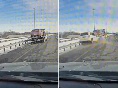 Driver Fined $490 After Narrowly Missing Tow Truck Driver in Highway 417 Crash