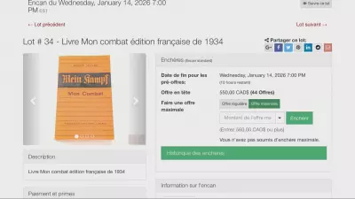 Hitler's 'Mein Kampf' Sells for $14,000 at Montreal Auction, Sparking Concern