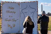10-Foot Replica of Trump's Alleged Epstein Birthday Message Appears on National Mall