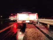 Hamilton man arrested after driving QEW pickup truck with missing wheel on New Year's Eve