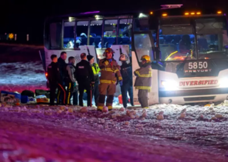 Alberta Church Group Bus Crash Claims Life, Injures Dozens on Icy Highway
