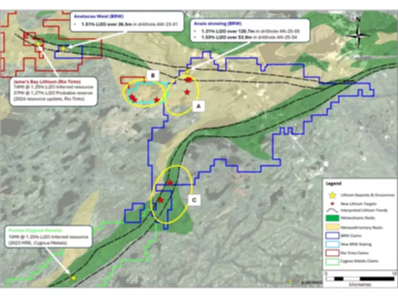 Brunswick Exploration Discovers Seven New Lithium Targets at Anatacau Main Project