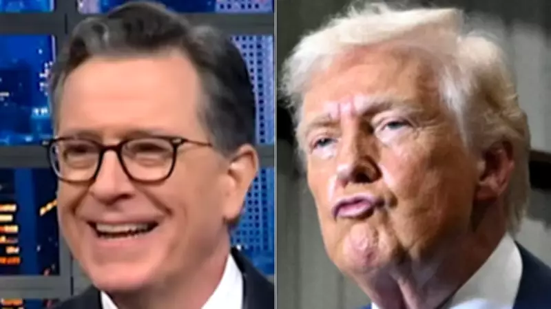 Colbert Mocks Trump's 'Dribble-Cup' Gaza Speech and Epstein Ties