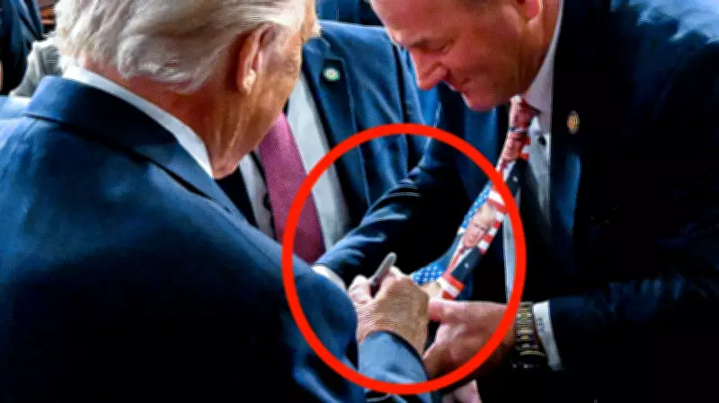 Congressman Nehls' Cringe-Worthy Plea for Trump's Autograph on Tie Goes Viral