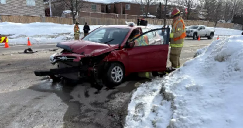 Elderly Woman Seriously Injured in Two-Vehicle Collision at Barrie Intersection