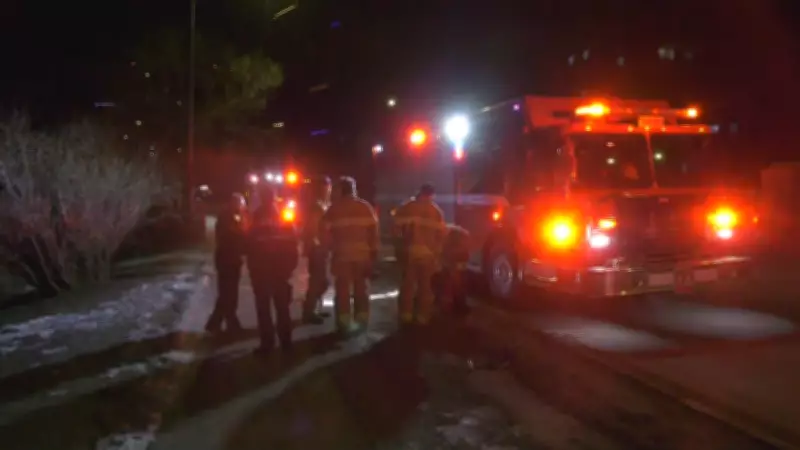 Emergency Crews Respond to Vehicle Crash on Jasper Avenue Embankment in Edmonton