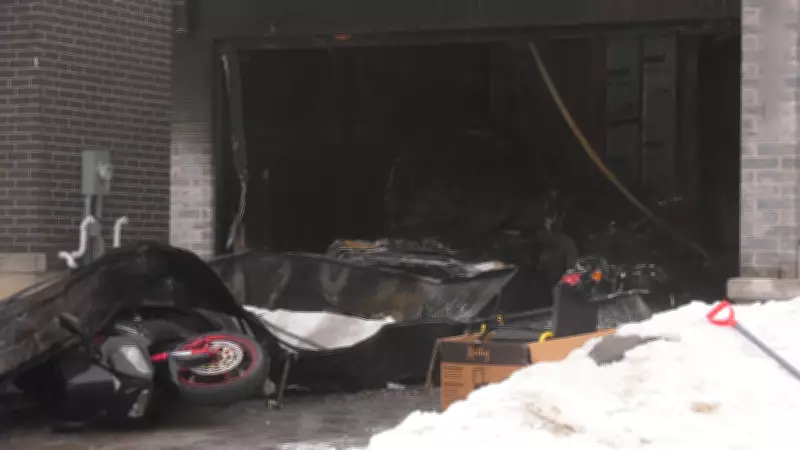 Fire Causes Extensive Damage to Garage and Vehicle in North London