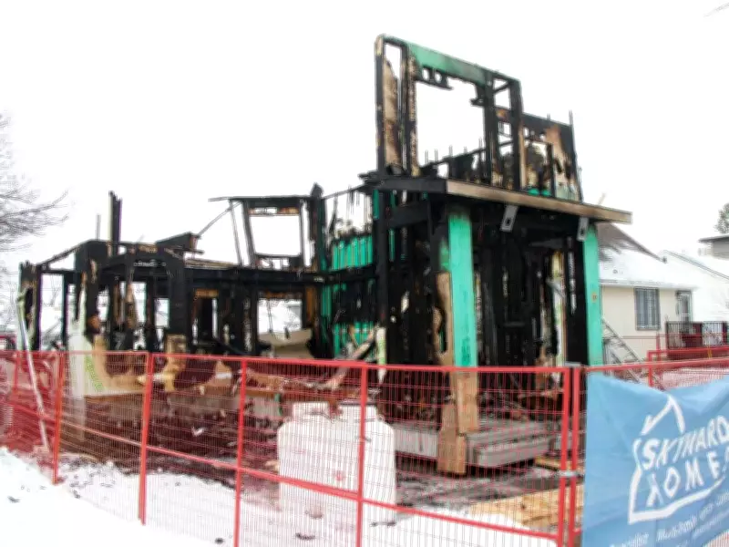 Fire Destroys Under-Construction Home in Central Edmonton's Spruce Avenue