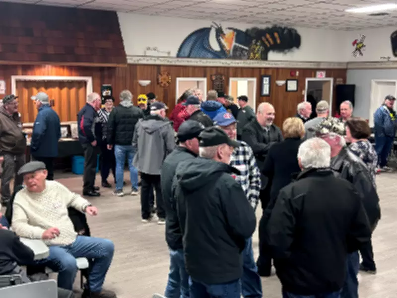 Former Coal Miners Reunite in New Waterford, Nova Scotia for Nostalgic Gathering