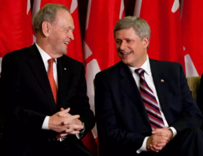 Former PMs Harper and Chrétien Engage in Historic Fireside Chat Ahead of Portrait Unveiling