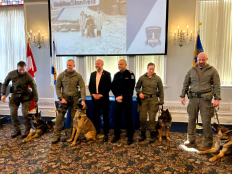 Halifax Police Swear In Four New K9 Service Dogs to Bolster Law Enforcement