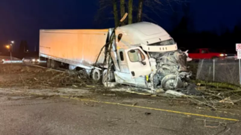 Highway 1 Crash in Abbotsford Results in Minor Injuries for Truck Driver