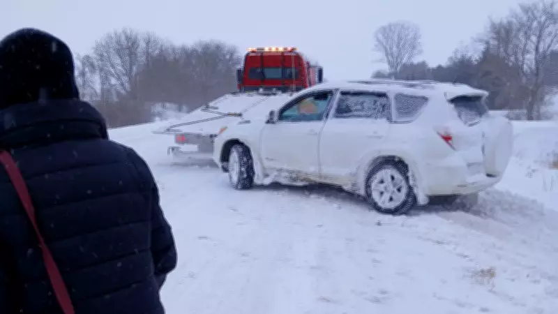 Huron County Drivers Warn of Blizzard Peril After Near Miss with Snow-Laden Truck