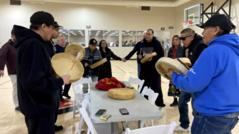 Kawacatoose Boys Group and Dance Troupe Spread Healing in Regina on Valentine's Day