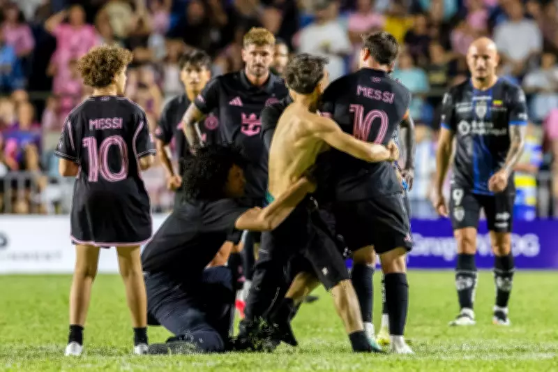 Lionel Messi Knocked Down as Fans Storm Pitch During Inter Miami Friendly in Puerto Rico