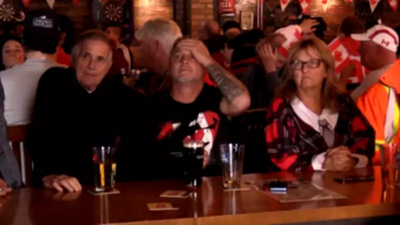 London, Ont. Bars Packed as Hockey Fans Gather for Olympic Gold Medal Heartbreak