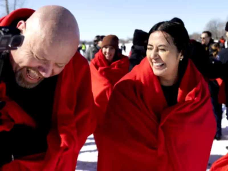 Montreal Police Host 18th Annual Polar Plunge with Mayor and Minister