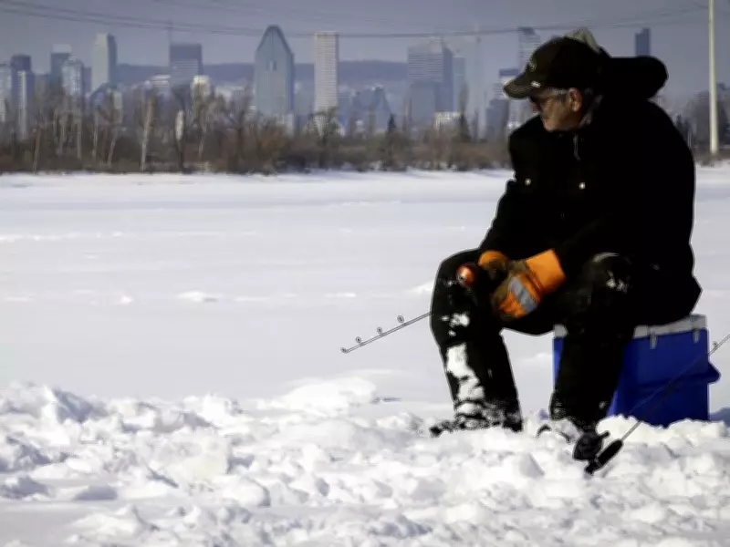 Montreal's Bitter Cold: Ice Fishing Persists Despite Arctic Chill