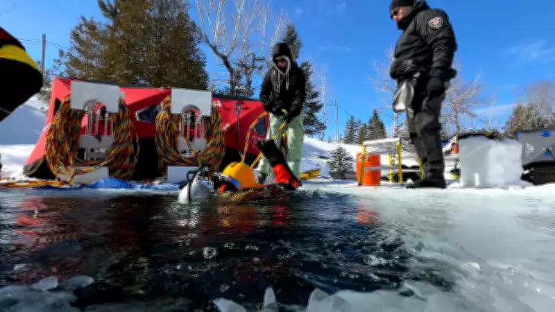 Ontario Police Dive Teams Brave Icy Quebec Quarry for Annual Ice Week Training