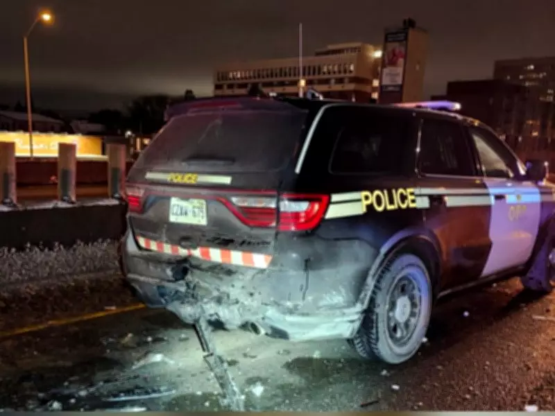 Ottawa Teen Charged After Vehicle Strikes OPP Cruiser at Highway 417 Collision Scene