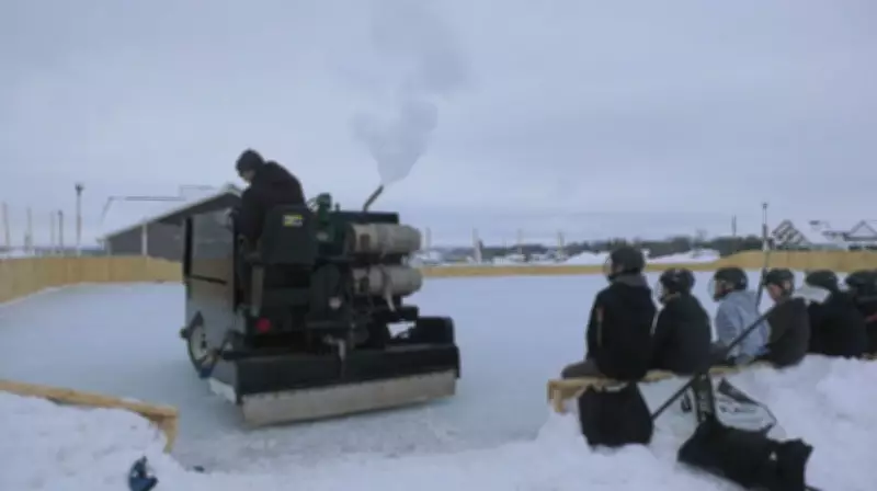 P.E.I. Parents Build Backyard Rink with Homemade Zamboni for Neighborhood Fun