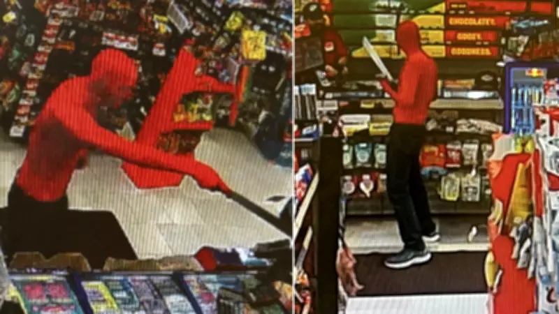 Police Seek Masked Suspect in Red Spandex After Machete Robbery in West Grey