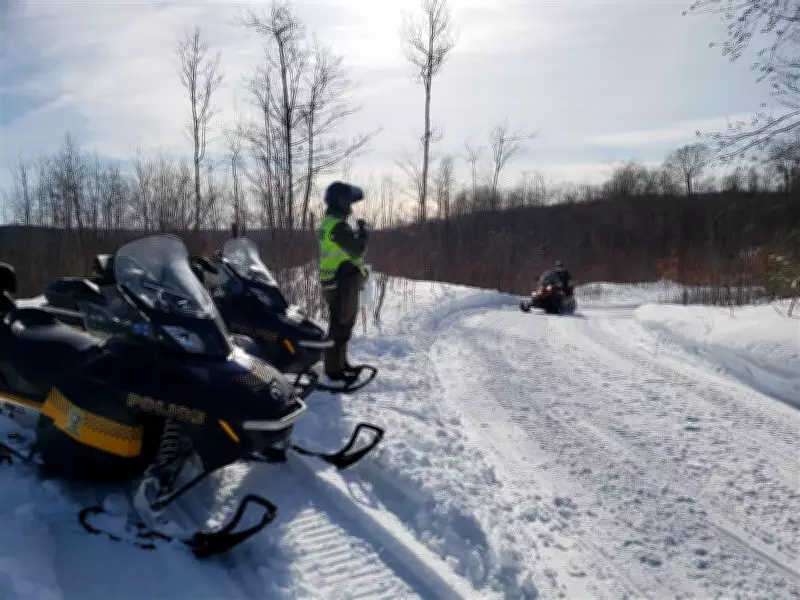 Quebec Police Issue Over 260 Snowmobile Tickets in 48-Hour Enforcement Blitz