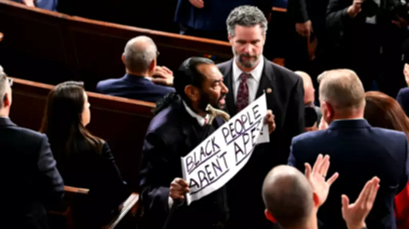 Rep. Al Green Confronts Trump with 'Black People Aren't Apes' Sign at SOTU